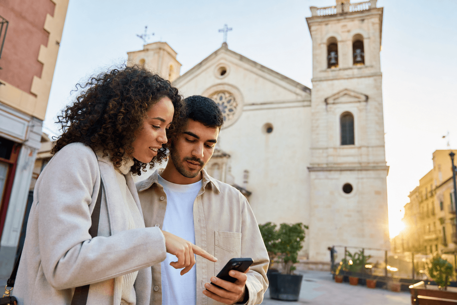 Diverse seekers thoughtfully exploring a church community in their city